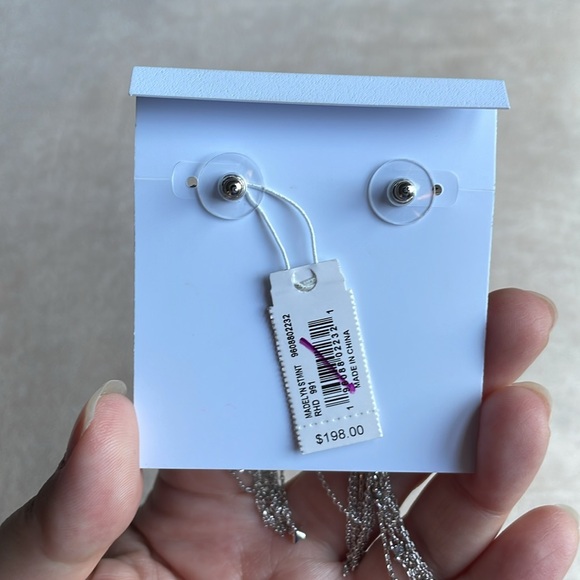 KENDRA SCOTT NWT Madelyn Statement Tassel Earrings SILVER Rhodium fringe - Picture 7 of 8